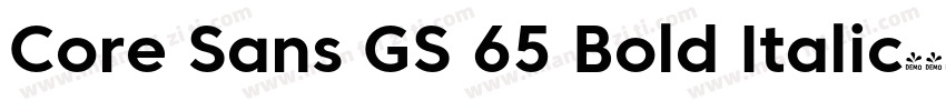 Core Sans GS 65 Bold Italic字体转换